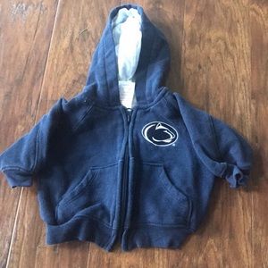 Size 3/6 months Penn State zip up